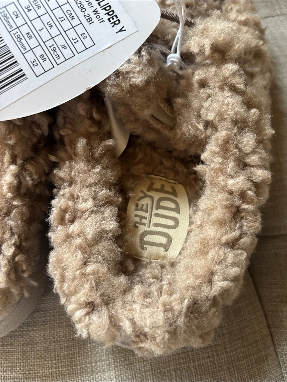 Hey Dude Wendy Timber Wolf Slipper Youth Size 1